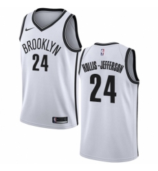 Men's Nike Brooklyn Nets #24 Rondae Hollis-Jefferson Swingman White NBA Jersey - Association Edition