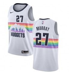 Men's Nike Denver Nuggets #27 Jamal Murray Swingman White NBA Jersey - City Edition