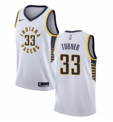 Women's Nike Indiana Pacers #33 Myles Turner Authentic White NBA Jersey - Association Edition