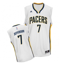 Men's Adidas Indiana Pacers #7 Al Jefferson Swingman White Home NBA Jersey
