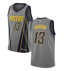 Youth Nike Indiana Pacers #13 Mark Jackson Swingman Gray NBA Jersey - City Edition