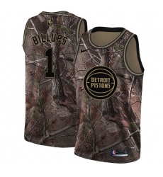 Men's Nike Detroit Pistons #1 Chauncey Billups Swingman Camo Realtree Collection NBA Jersey