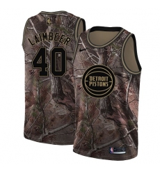 Men's Nike Detroit Pistons #40 Bill Laimbeer Swingman Camo Realtree Collection NBA Jersey