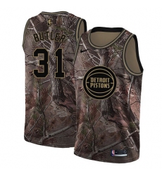 Youth Nike Detroit Pistons #31 Caron Butler Swingman Camo Realtree Collection NBA Jersey