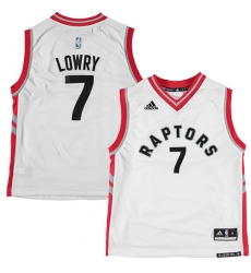 Men's Adidas Toronto Raptors #7 Kyle Lowry Authentic White NBA Jersey