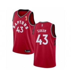 Youth Toronto Raptors #43 Pascal Siakam Swingman Red 2019 Basketball Finals Champions Jersey - Icon Edition