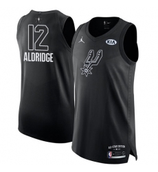 Men's Nike Jordan San Antonio Spurs #12 LaMarcus Aldridge Authentic Black 2018 All-Star Game NBA Jersey