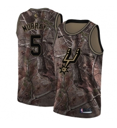 Men's Nike San Antonio Spurs #5 Dejounte Murray Swingman Camo Realtree Collection NBA Jersey