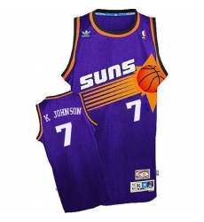 Men's Adidas Phoenix Suns #7 Kevin Johnson Swingman Purple Throwback NBA Jersey