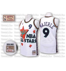 Men's Adidas Phoenix Suns #9 Dan Majerle Swingman White 1995 All Star Throwback NBA Jersey