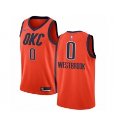 Youth Nike Oklahoma City Thunder #0 Russell Westbrook Orange Swingman Jersey - Earned Edition