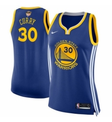Women's Nike Golden State Warriors #30 Stephen Curry Authentic Royal Blue Road 2018 NBA Finals Bound NBA Jersey - Icon Edition