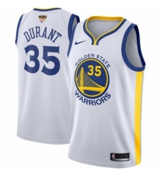 Youth Nike Golden State Warriors #35 Kevin Durant Swingman White Home 2018 NBA Finals Bound NBA Jersey - Association Edition