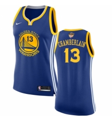 Women's Nike Golden State Warriors #13 Wilt Chamberlain Authentic Royal Blue Road 2018 NBA Finals Bound NBA Jersey - Icon Edition