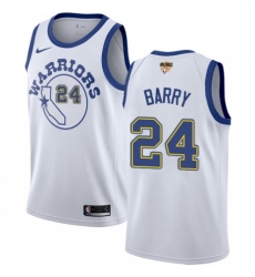 Youth Nike Golden State Warriors #24 Rick Barry Swingman White Hardwood Classics 2018 NBA Finals Bound NBA Jersey