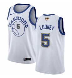 Women's Nike Golden State Warriors #5 Kevon Looney Swingman White Hardwood Classics 2018 NBA Finals Bound NBA Jersey
