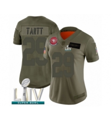 Women's San Francisco 49ers #29 Jaquiski Tartt Limited Olive 2019 Salute to Service Super Bowl LIV Bound Football Jersey