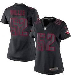 Women's Nike San Francisco 49ers #52 Patrick Willis Limited Black Impact NFL Jersey