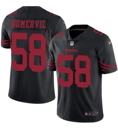 Men's Nike San Francisco 49ers #58 Elvis Dumervil Limited Black Rush Vapor Untouchable NFL Jersey