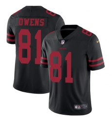 Men's Nike San Francisco 49ers #81 Terrell Owens Black Vapor Untouchable Limited Player NFL Jersey