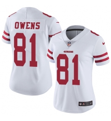 Women's Nike San Francisco 49ers #81 Terrell Owens White Vapor Untouchable Limited Player NFL Jersey