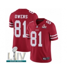 Youth San Francisco 49ers #81 Terrell Owens Red Team Color Vapor Untouchable Limited Player Super Bowl LIV Bound Football Jersey