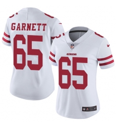 Women's Nike San Francisco 49ers #65 Joshua Garnett White Vapor Untouchable Limited Player NFL Jersey