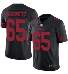 Youth Nike San Francisco 49ers #65 Joshua Garnett Limited Black Rush Vapor Untouchable NFL Jersey