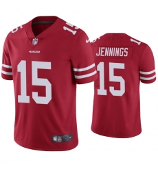 Mens San Francisco 49ers #15 Jauan Jennings Nike Scarlet Vapor Limited Player Jersey