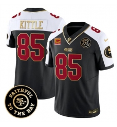 Men's San Francisco 49ers #85 George kittle Black Alternate F.U.S.E. 3-Star C With Faithful To The Bay Vapor Limited Football Stitched Jersey