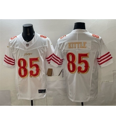 Men's San Francisco 49ers #85 George kittle White Gold 2025 F.U.S.E. “Rivalries” Vapor Limited Stitched Football Jersey