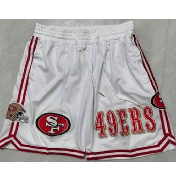 Men's San Francisco 49ers White Just Don Shorts