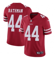 Men's Nike San Francisco 49ers #44 Tom Rathman Red Team Color Vapor Untouchable Limited Player NFL Jersey