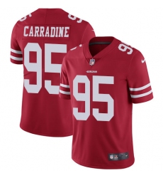 Youth Nike San Francisco 49ers #95 Cornellius Carradine Red Team Color Vapor Untouchable Limited Player NFL Jersey