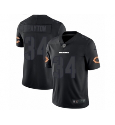 Men's Nike Chicago Bears #34 Walter Payton Limited Black Rush Impact NFL Jersey