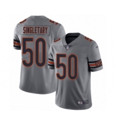 Women's Chicago Bears #50 Mike Singletary Limited Silver Inverted Legend Football Jersey