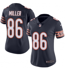 Women's Nike Chicago Bears #86 Zach Miller Navy Blue Team Color Vapor Untouchable Limited Player NFL Jersey