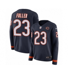 Women's Nike Chicago Bears #23 Kyle Fuller Limited Navy Blue Therma Long Sleeve NFL Jersey