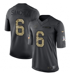 Youth Nike Chicago Bears #6 Mark Sanchez Limited Black 2016 Salute to Service NFL Jersey