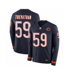 Men's Nike Chicago Bears #59 Danny Trevathan Limited Navy Blue Therma Long Sleeve NFL Jersey
