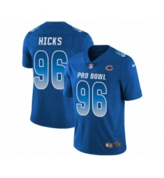 Men's Nike Chicago Bears #96 Akiem Hicks Limited Royal Blue NFC 2019 Pro Bowl NFL Jersey