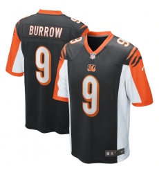 Men's Cincinnati Bengals #9 Joe Burrow Nike Black 2020 NFL Draft First Round Pick Game Jersey.webp