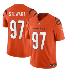 Men's Cincinnati Bengals #97 Shemar Stewart Orange 2025 Draft F.U.S.E. Vapor Untouchable Limited Football Stitched Jersey