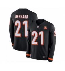 Youth Nike Cincinnati Bengals #21 Darqueze Dennard Limited Black Therma Long Sleeve NFL Jersey