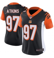 Women's Nike Cincinnati Bengals #97 Geno Atkins Vapor Untouchable Limited Black Team Color NFL Jersey