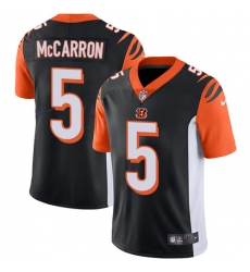 Youth Nike Cincinnati Bengals #5 AJ McCarron Vapor Untouchable Limited Black Team Color NFL Jersey