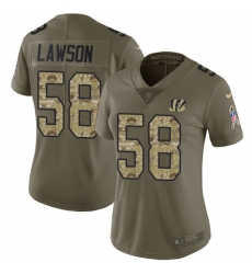 Women's Nike Cincinnati Bengals #58 Carl Lawson Limited Olive/Camo 2017 Salute to Service NFL Jersey