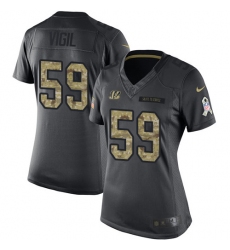 Women's Nike Cincinnati Bengals #59 Nick Vigil Limited Black 2016 Salute to Service NFL Jersey