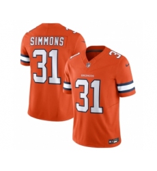Men's Denver Broncos #31 Justin Simmons Orange 2023 F.U.S.E. Vapor Untouchable Stitched Jersey