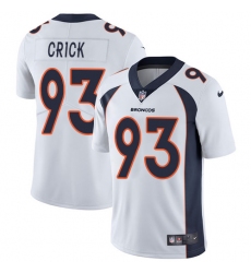 Men's Nike Denver Broncos #93 Jared Crick White Vapor Untouchable Limited Player NFL Jersey